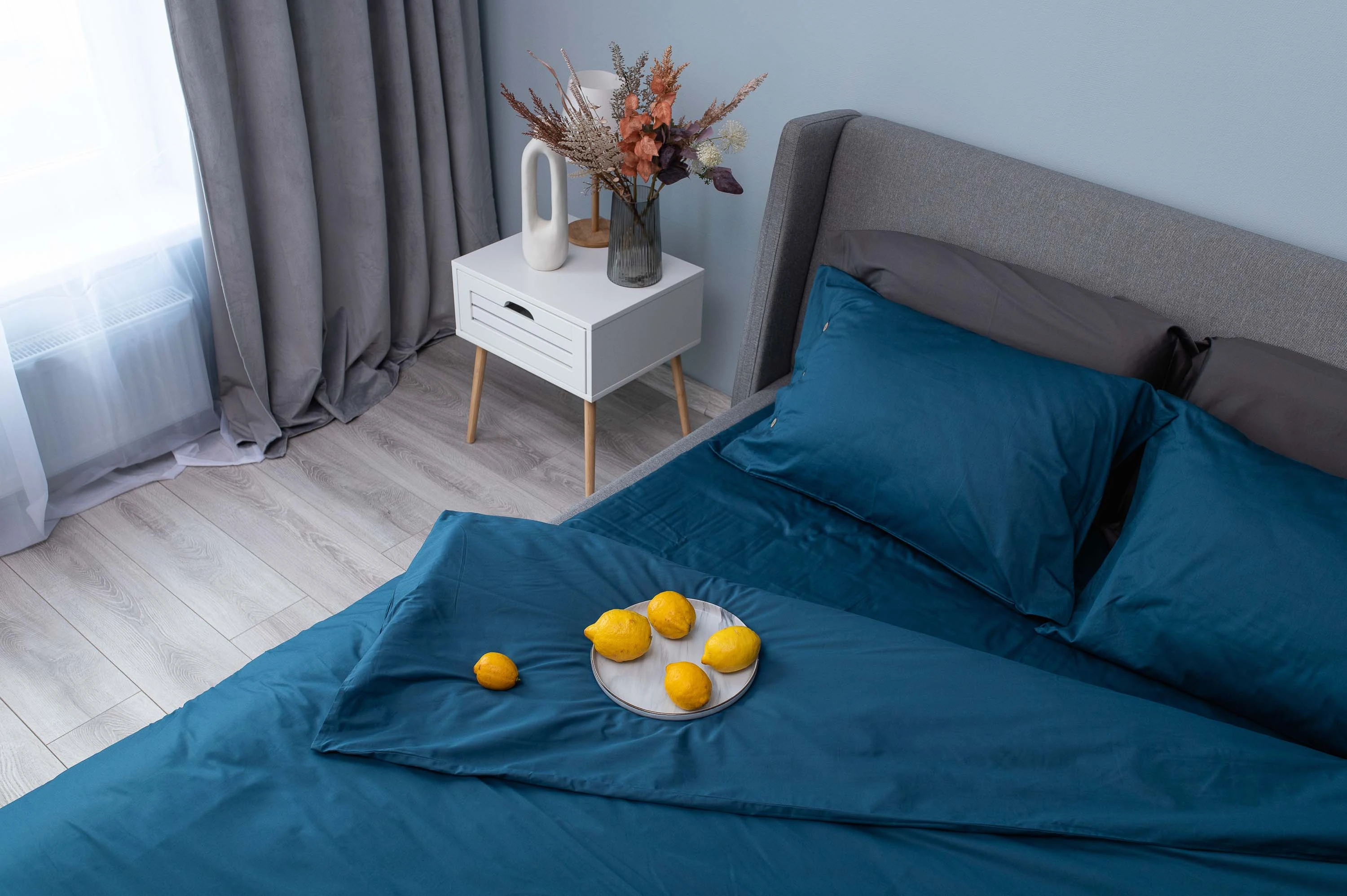 Підковдра Ardesto Mix&Match, 200х220см, 100% бавовна, сатин, синій - 2