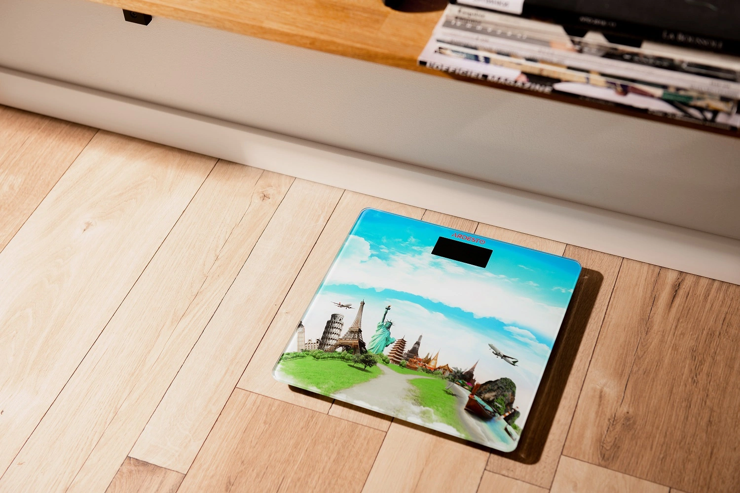 Ваги Ardesto підлогові Travel, 150кг, AAAx2 в комплекті, скло, багатокольорові - 2