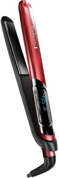 Випрямляч Remington Silk Straightener, 300Вт, 150-235С, дисплей, кейс, кераміка, чорно-червоний - 2