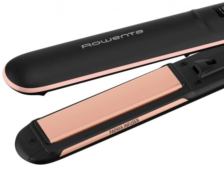 Випрямляч Rowenta Express Shine Papaya, >240Вт, режимів-8, 140-210С, дисплей, кераміка, чорний - 2