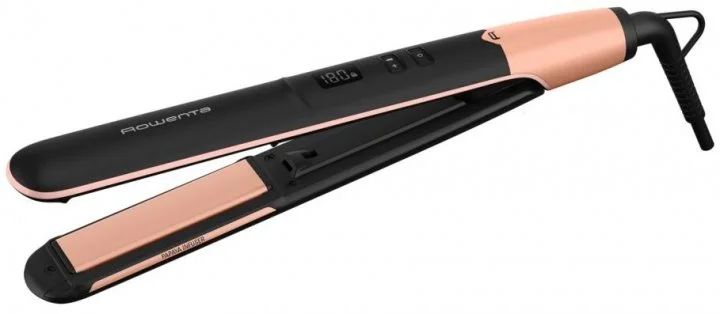 Випрямляч Rowenta Express Shine Papaya, >240Вт, режимів-8, 140-210С, дисплей, кераміка, чорний