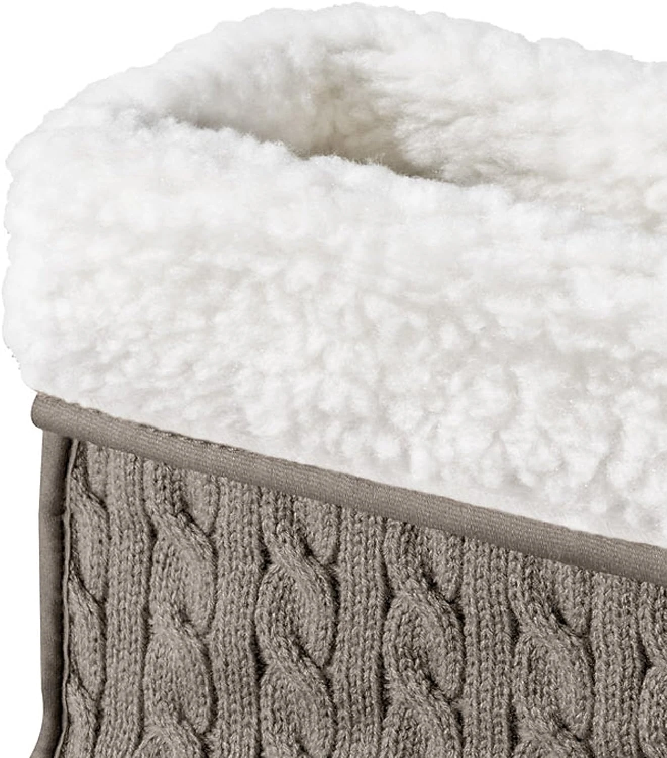 Електрогрілка Beurer для ніг, 32х26х26см, 15Вт, 2 режими, функція масажу, плюш, біло-коричневий - 2