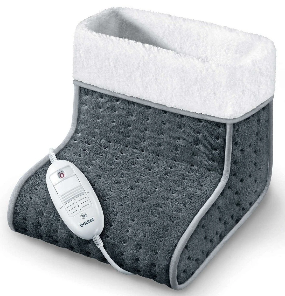 Електрогрілка Beurer для ніг, від мережі, 32х26х26см, 100Вт, 3 режими, авт. вимкн. через 90хв, фліс,