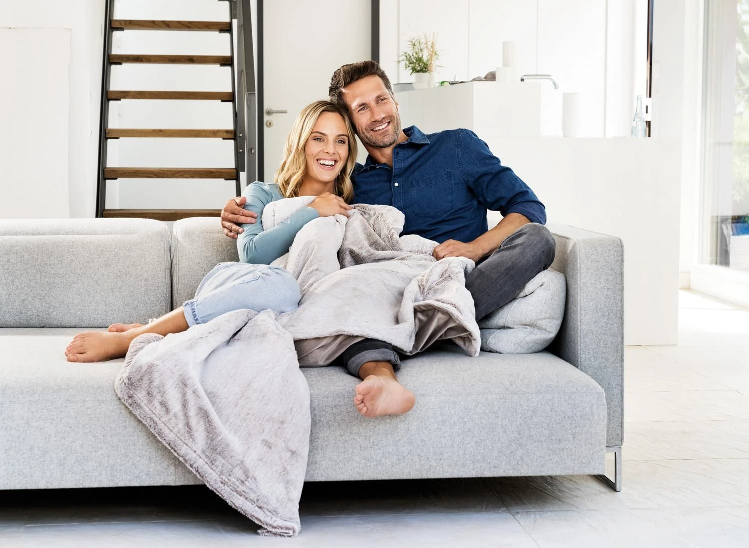 Електроковдра Beurer, від мережі, 200х150см, 150Вт, 6 режимів, фліс, плюш, сірий - 2