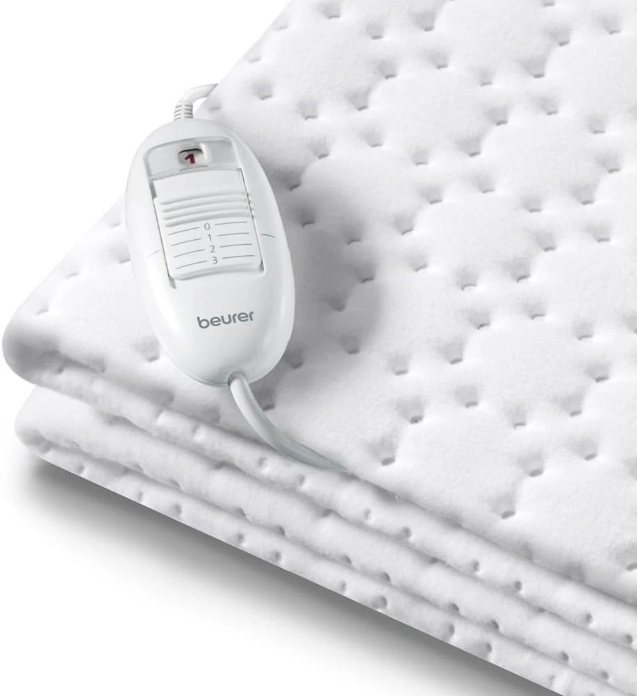 Електропростирадло Beurer, від мережі, 130х75см, 50Вт, 3 режими, бавовна, фліс, білий - 2