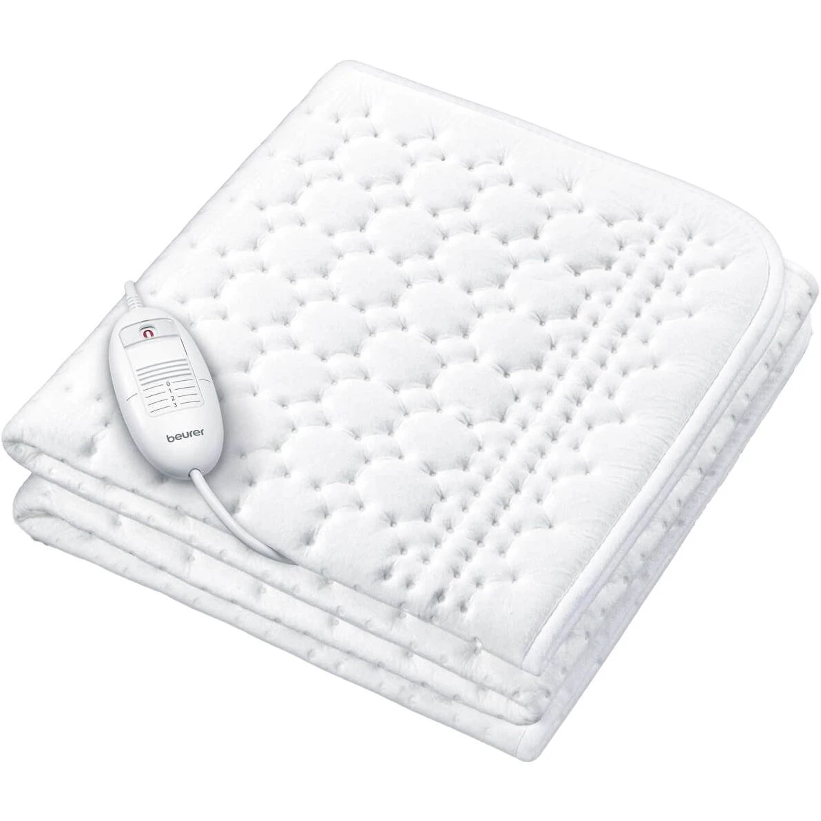 Електропростирадло Beurer, від мережі, 130х75см, 50Вт, 3 режими, фліс, білий