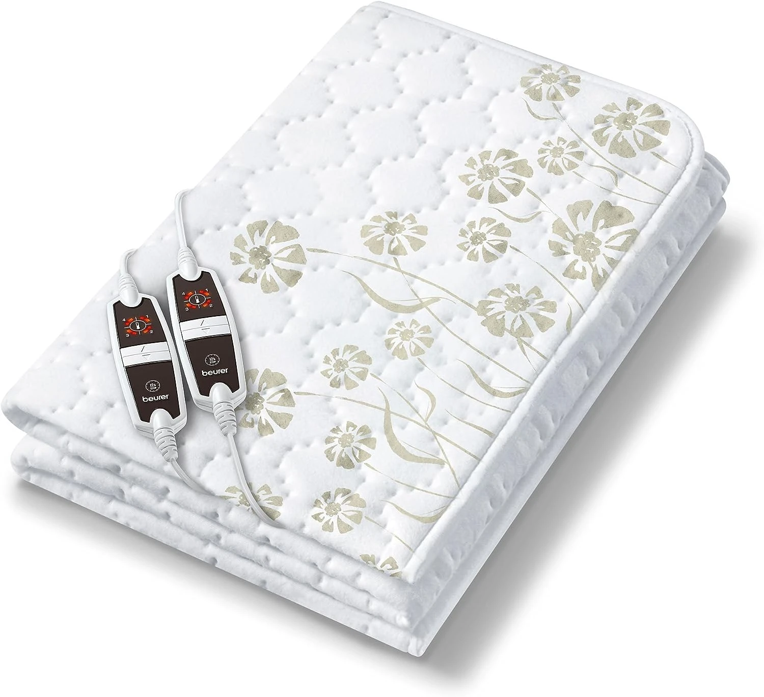 Електропростирадло Beurer, від мережі, 150х160см, 60+60Вт, 4 режими, роздільне налаштування зон обіг