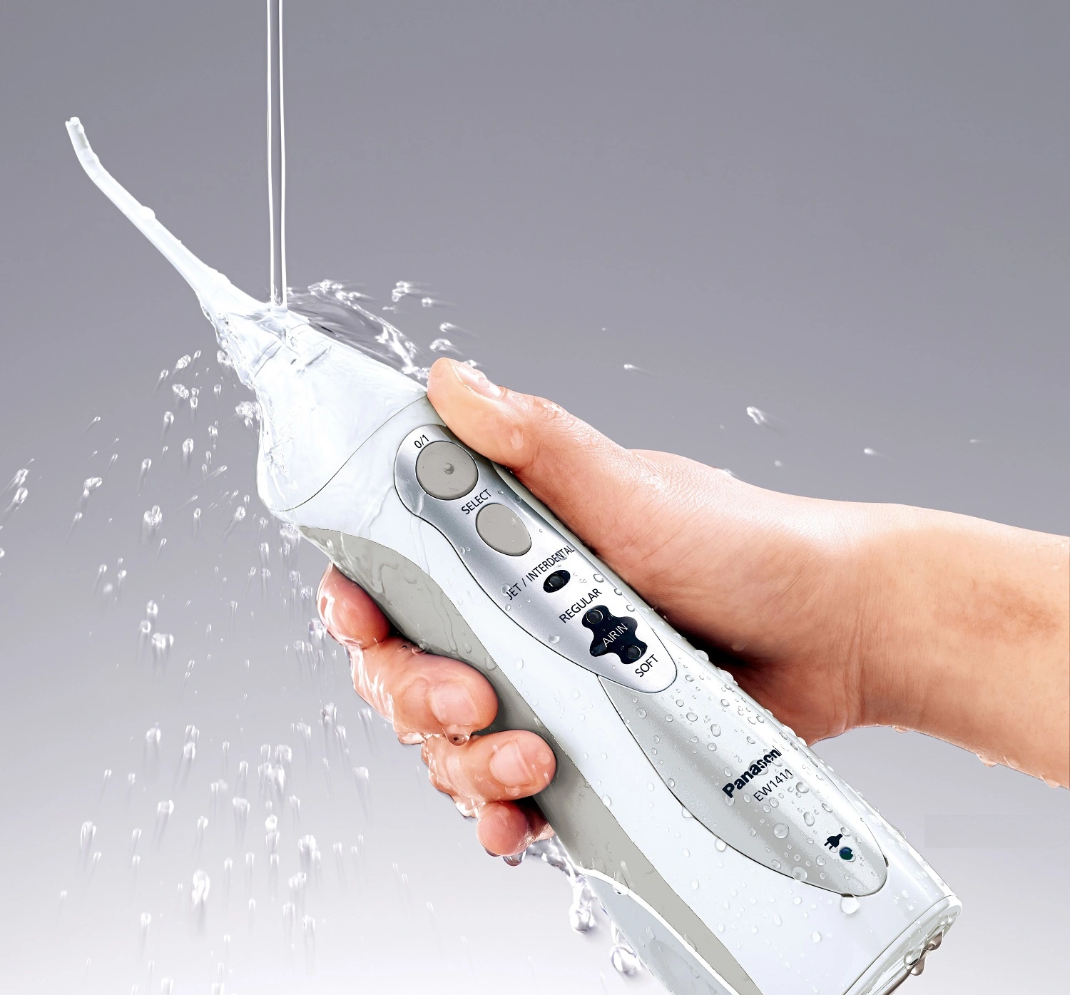 Іригатор Panasonic портативний, чаша 130 мл, акумулятор в комплекті, сірий - 2