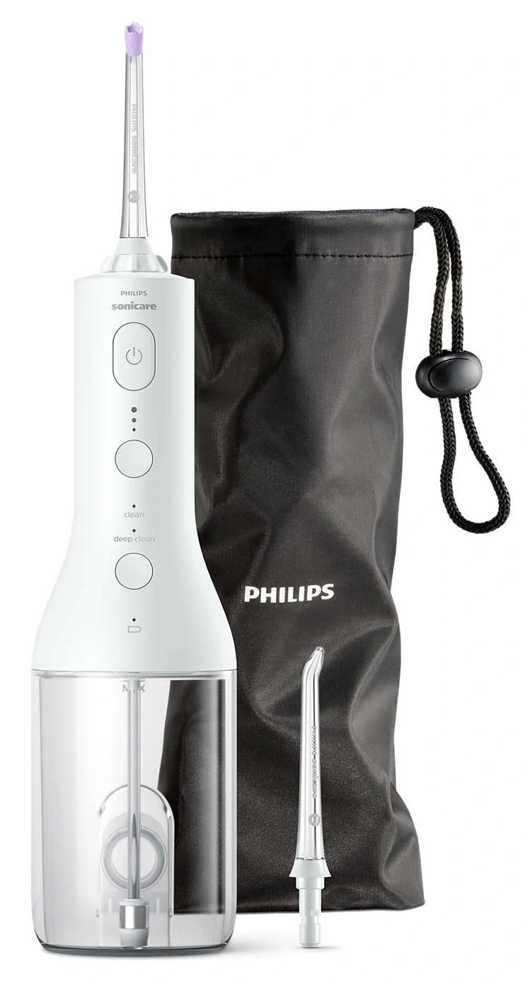 Іригатор Philips портативний Sonicare Cordless Power Flosser 3000, чаша 250 мл, чохол, 2 насадки , б