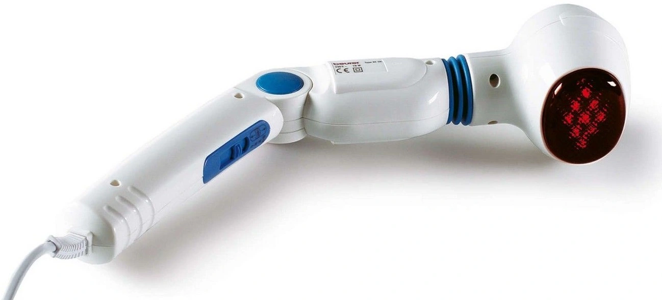 Масажер Beurer для тіла, від мережі, 4 насадки, інфрачервоні промені, білий