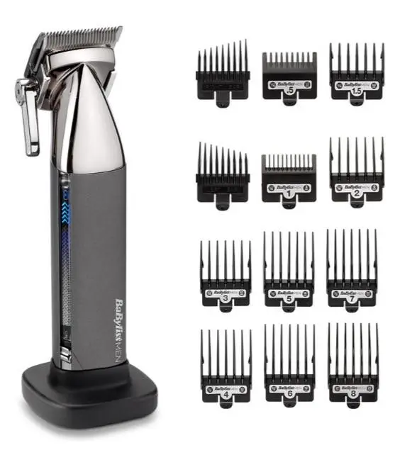 Машинка для стрижки Babyliss, сеть+аккум., вибрационный мотор, насадок-10, кейс, чехол, расческа