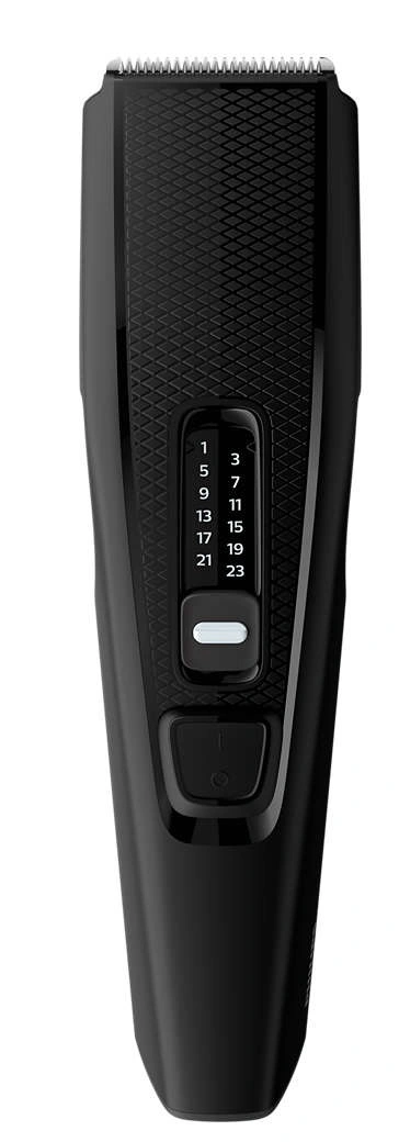 Машинка для стрижки Philips Series 3000, от сети, роторный мотор, насадок-2, сталь, черный