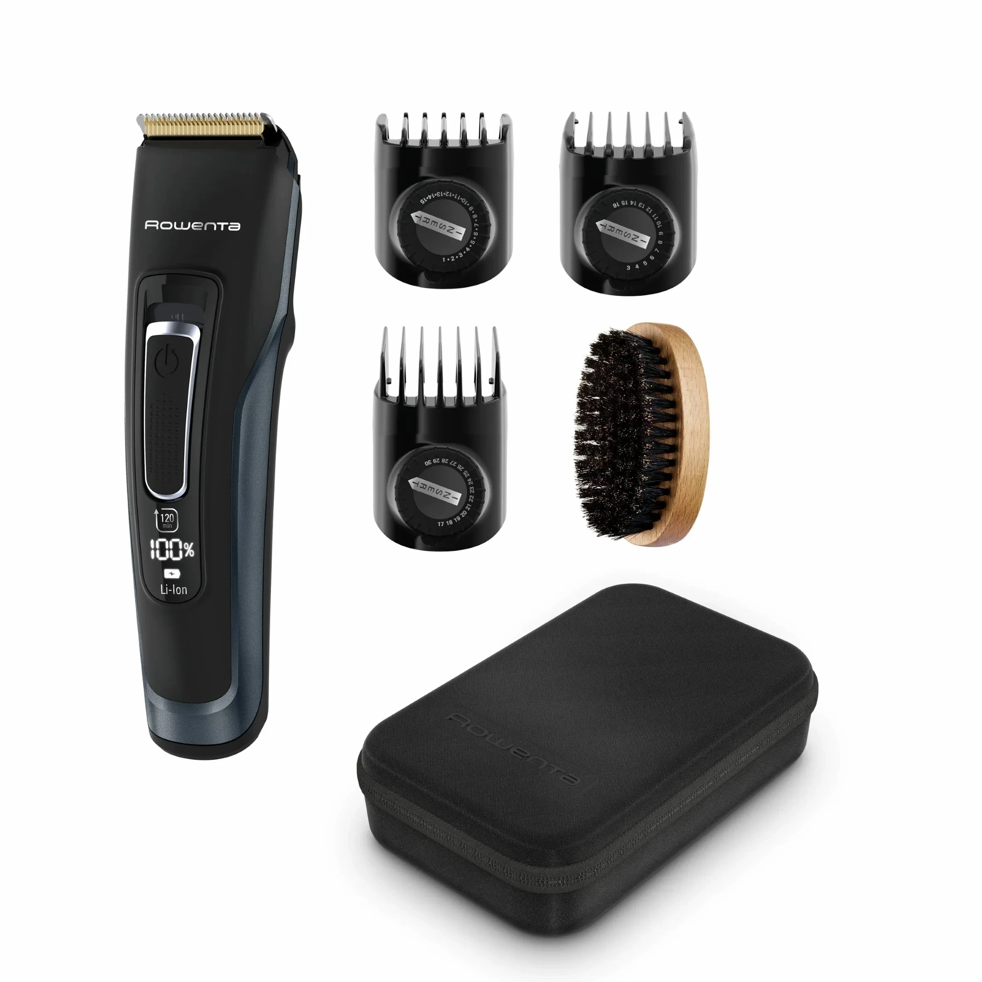 Машинка для стрижки Rowenta Advancer, для бороды, усов, головы, сеть+акум., роторный мотор, насад