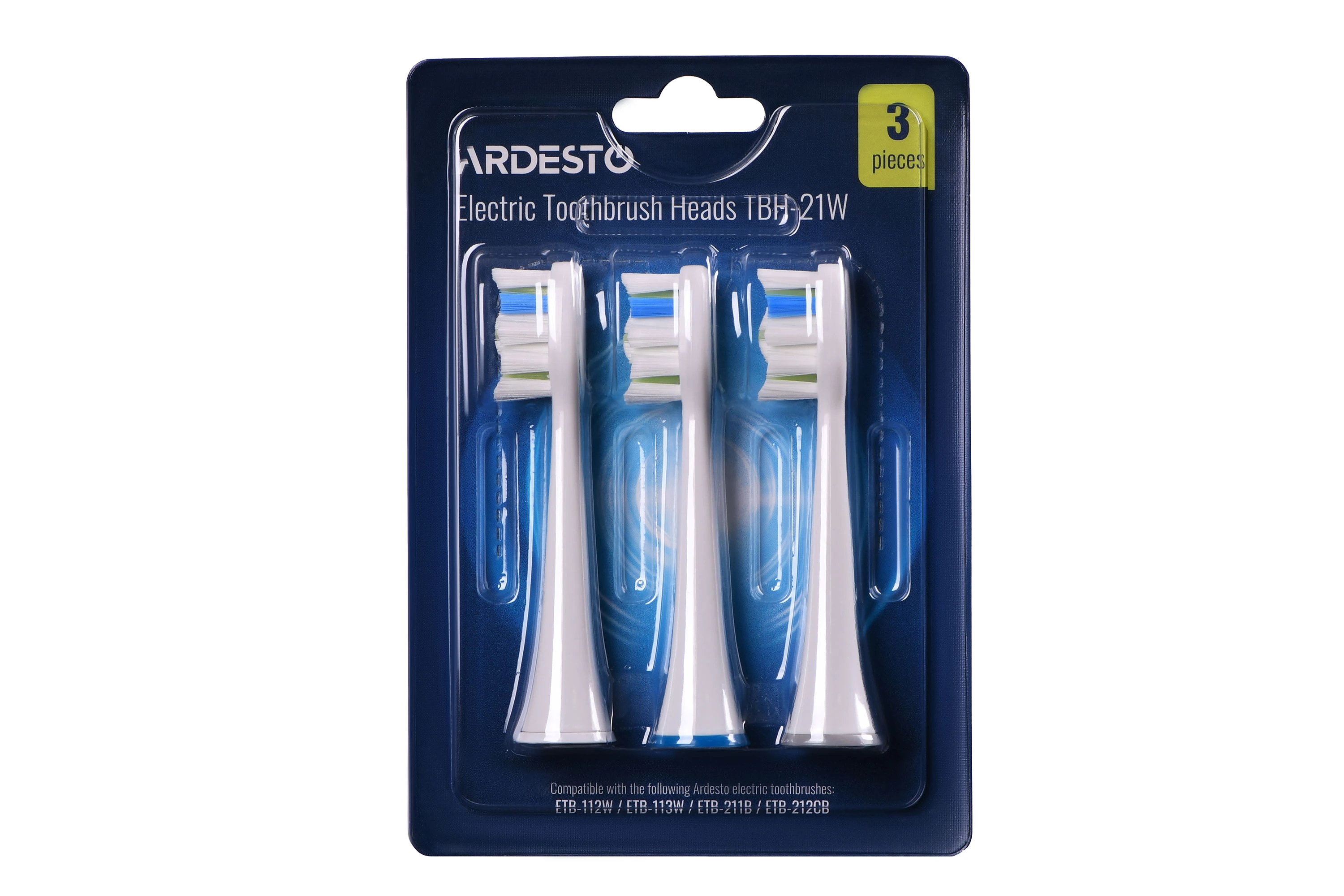 Насадка до електричних зубних щіток Ardesto TBH-21W біла, 3 шт, в комплекті - 2