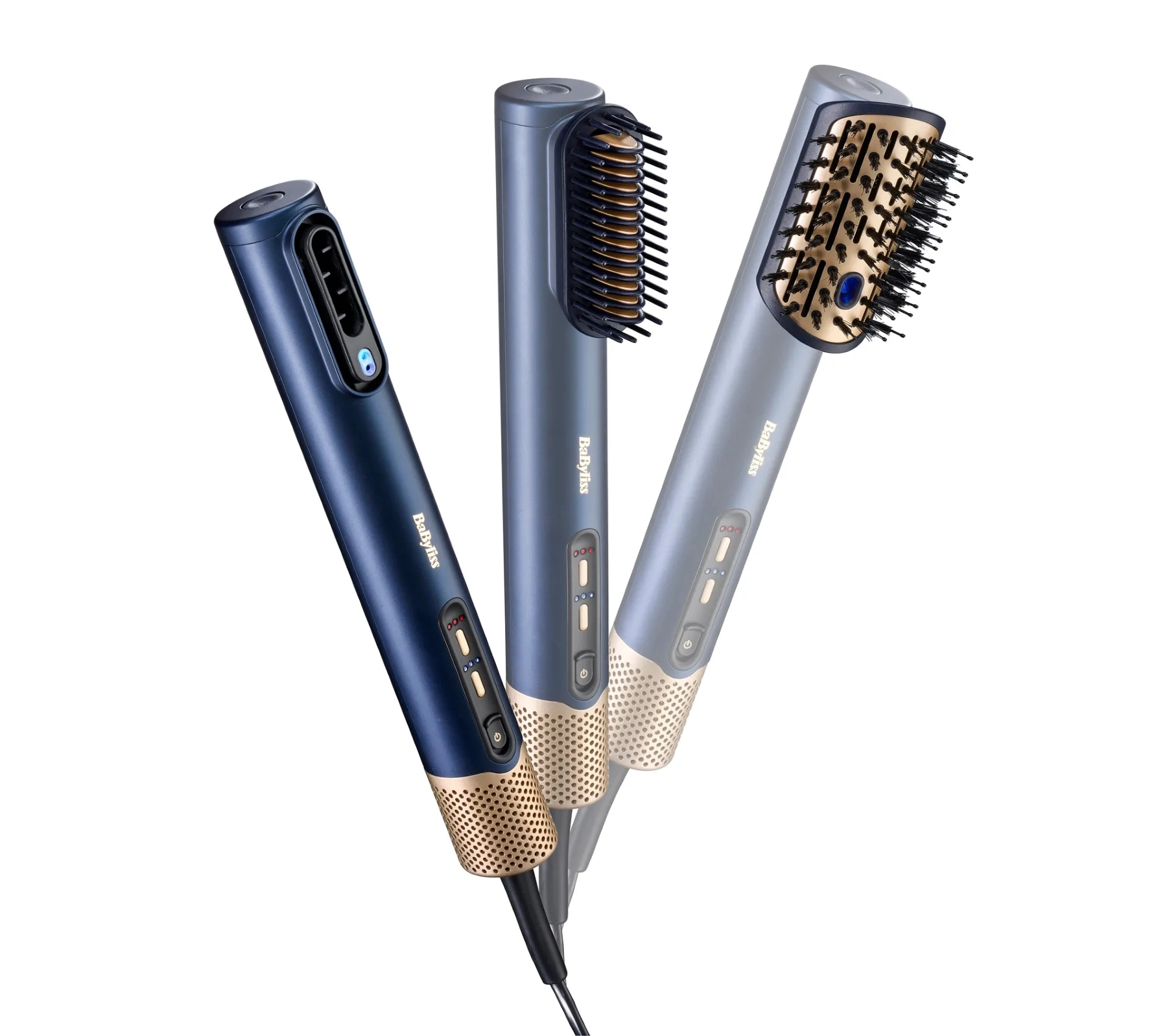 Стайлер  Babyliss Air Wand, 1600Вт, темп.режимов-3, подвійна іонізація, 2 насадки, синій - 2