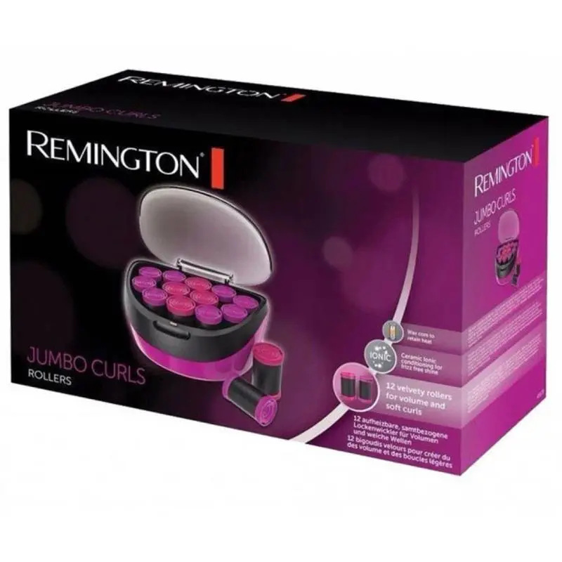 Термо бігуді Remington Jumbo Curls, 600Вт, D-36,41mm, 12шт, іонізація, кондиціонування, рожевий - 2