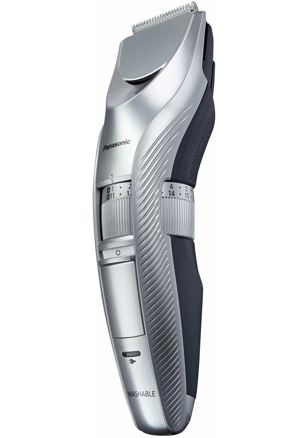 Тример Panasonic, для бороди, вусів і голови, мережа+акумулятор, кейс, сталь, сріблястий - 2
