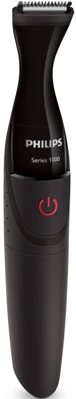 Тример Philips Multigroom series 1000, для бороди і вусів, 1хАА, насадок-4, сталь, чорний - 2