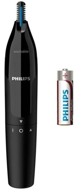 Тример Philips Series 1000, для носа та вух, 1хАА, сталь, чорний