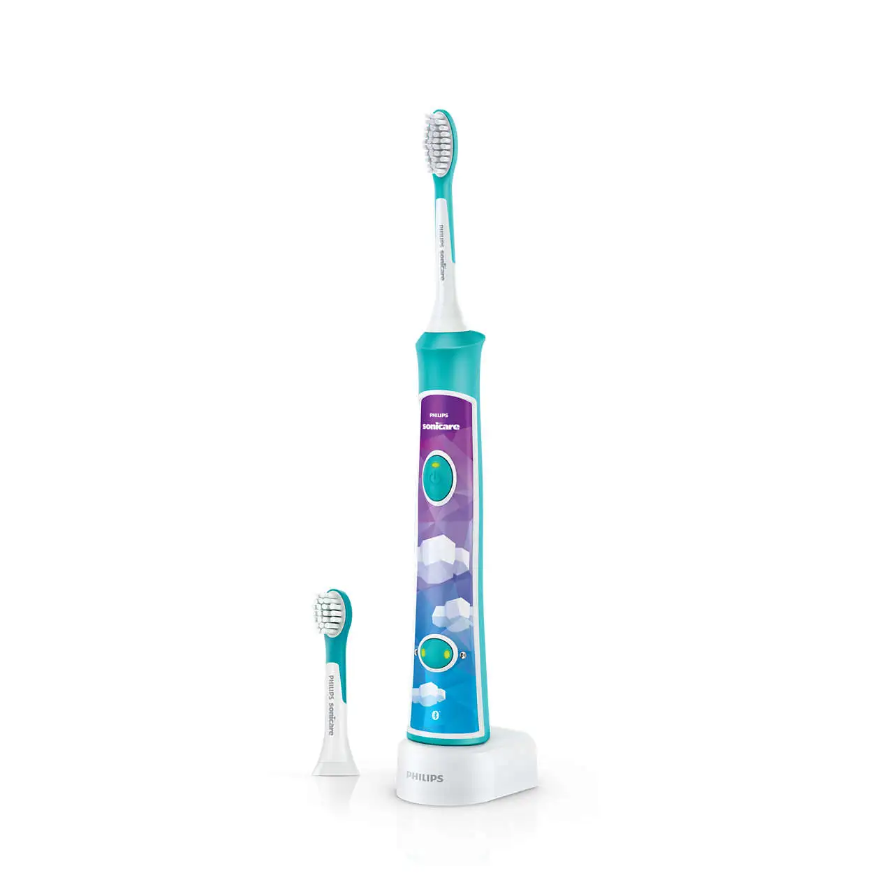 Щітка зубна електр, Philips, Sonicare For Kids, для дітей, 62т, коливань в хв, насадок-2, Bluetooth,