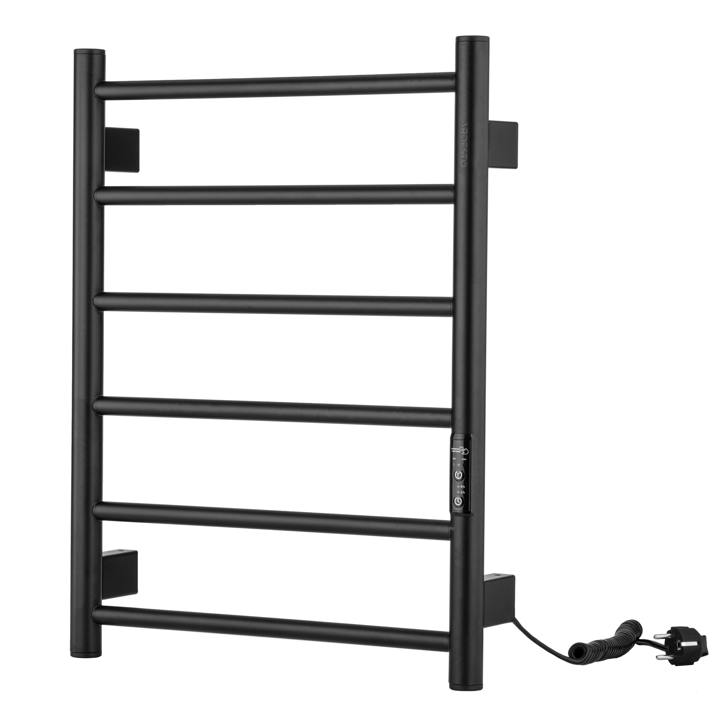 Рушникосушка Ardesto електрична  Classik-TR K, 570х430х80мм, таймер-регулятор, сталь, чорний матовий