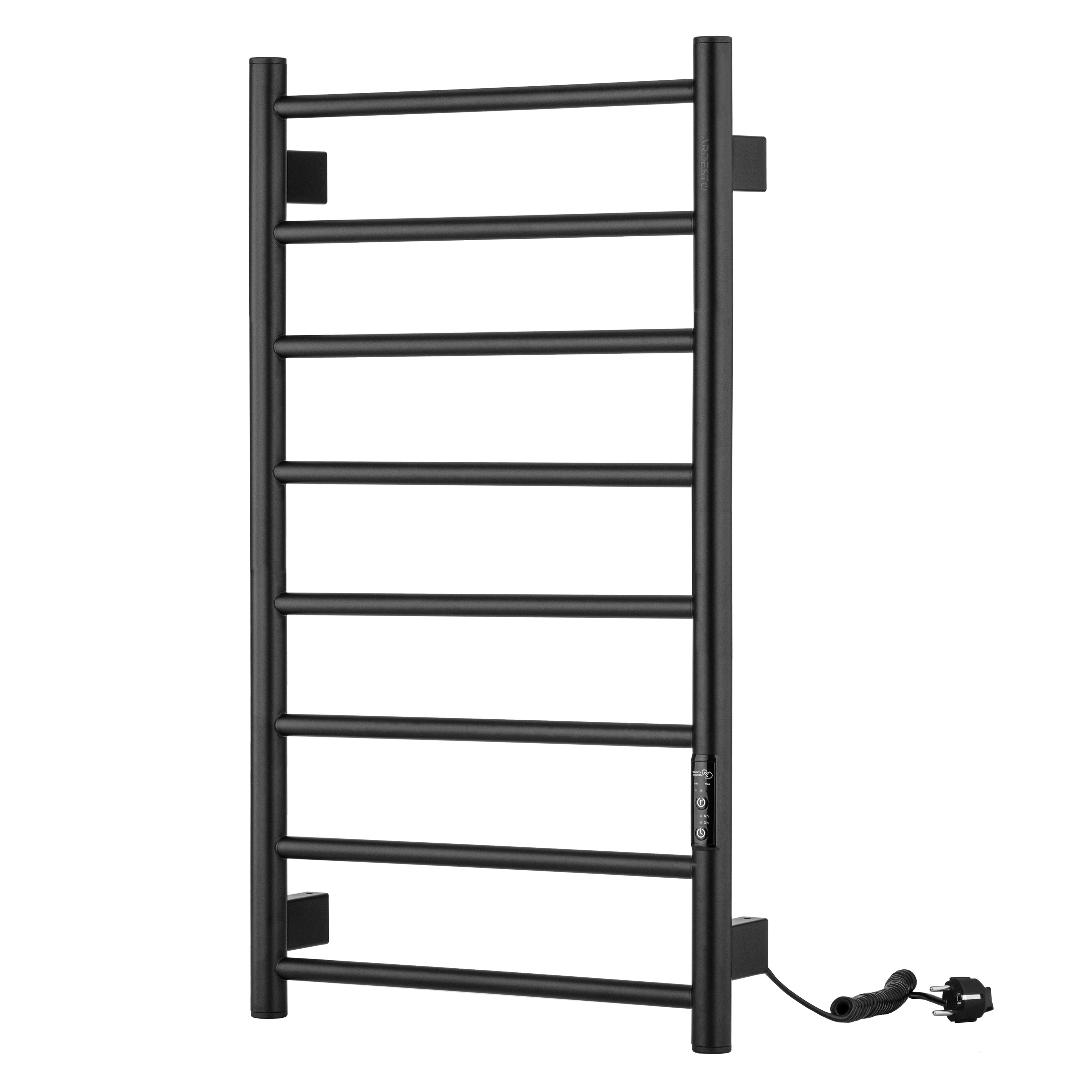 Рушникосушка Ardesto електрична  Classik-TR K, 770x430х80мм, таймер-регулятор, сталь, чорний матовий