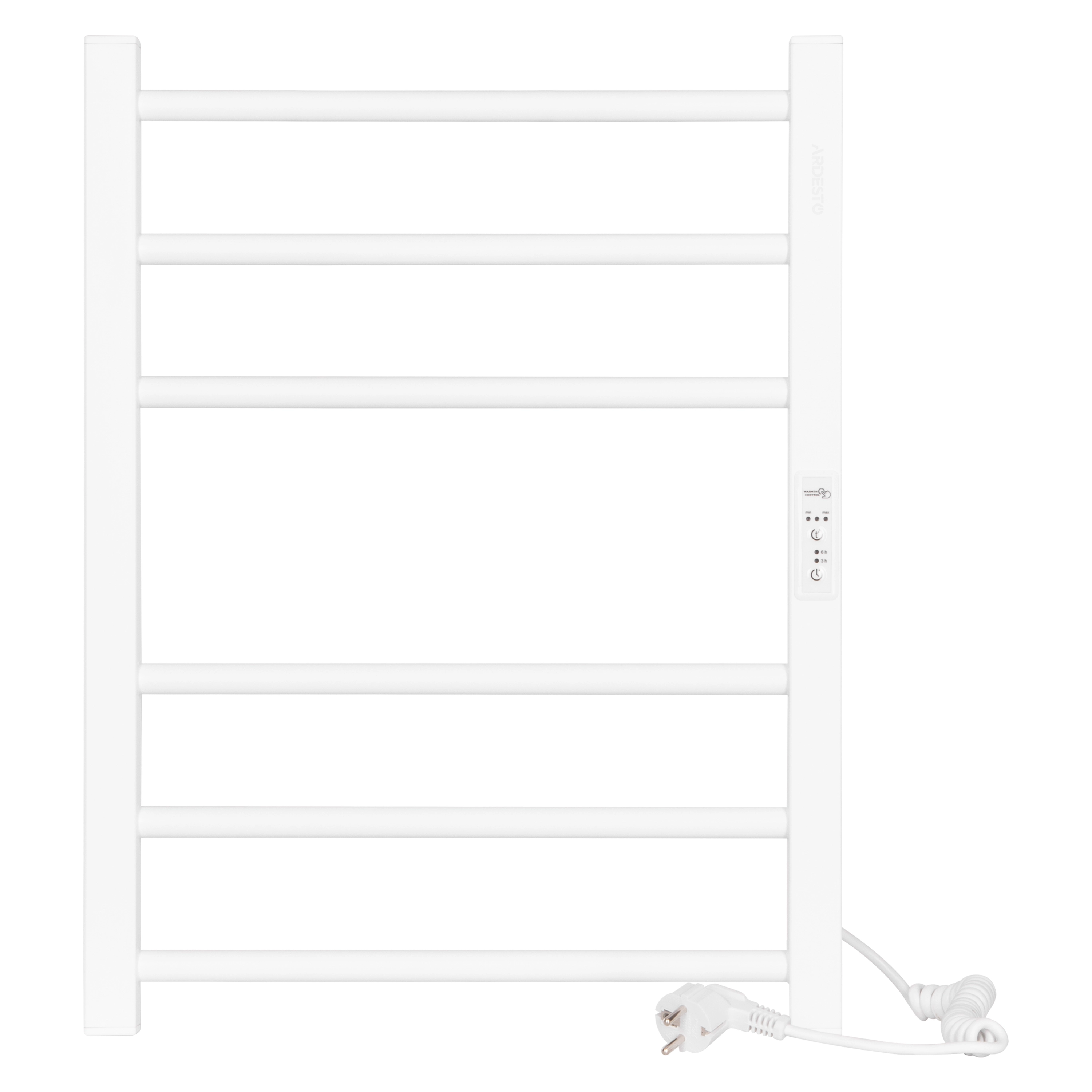 Рушникосушка Ardesto електрична  Square-TR K, 570х430х80мм, таймер-регулятор, сталь, білий матовий - 2