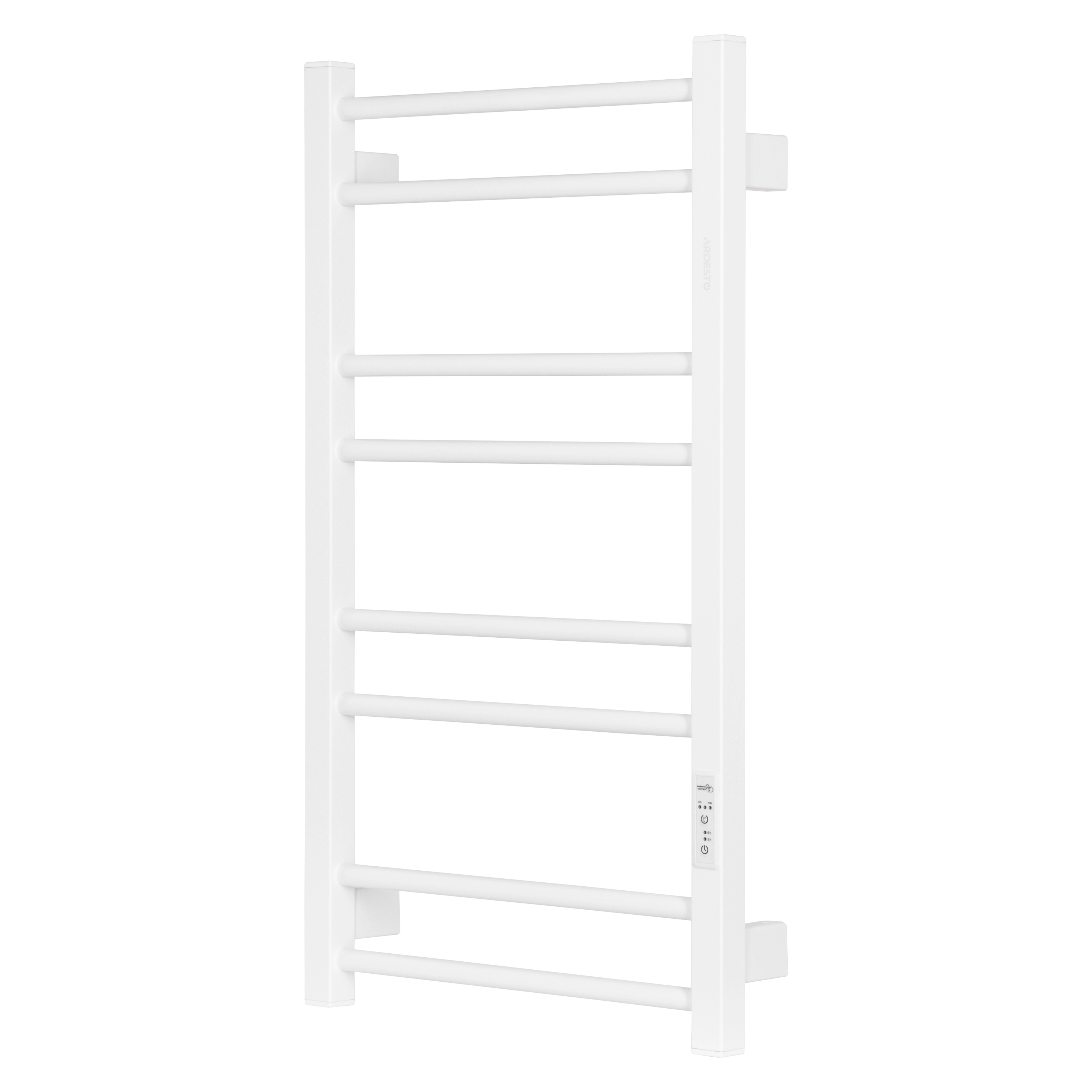 Рушникосушка Ardesto електрична  Square-TR K, 770x430х80мм, таймер-регулятор, сталь, білий матовий