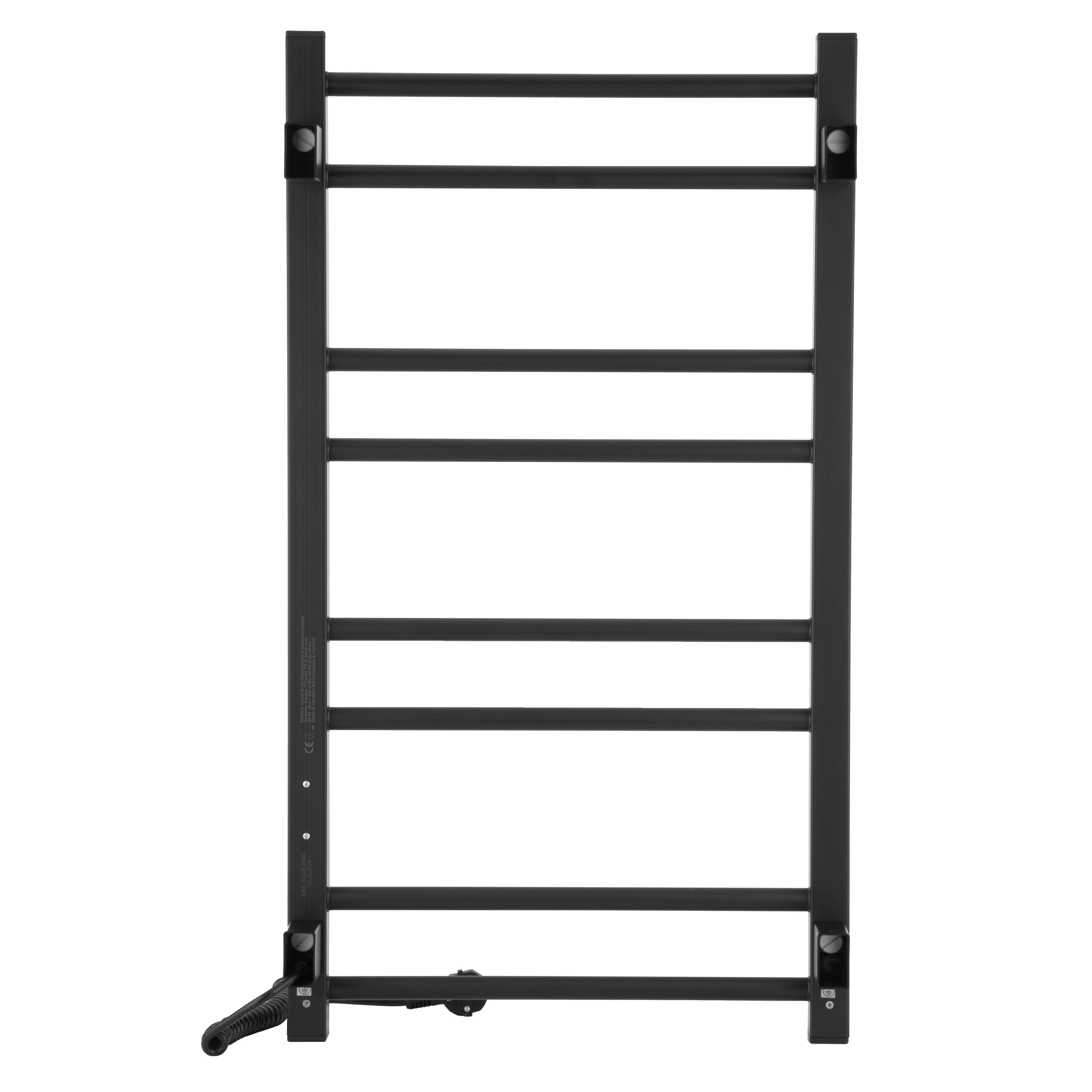 Рушникосушка Ardesto електрична  Square-TR K, 770x430х80мм, таймер-регулятор, сталь, чорний матовий - 2