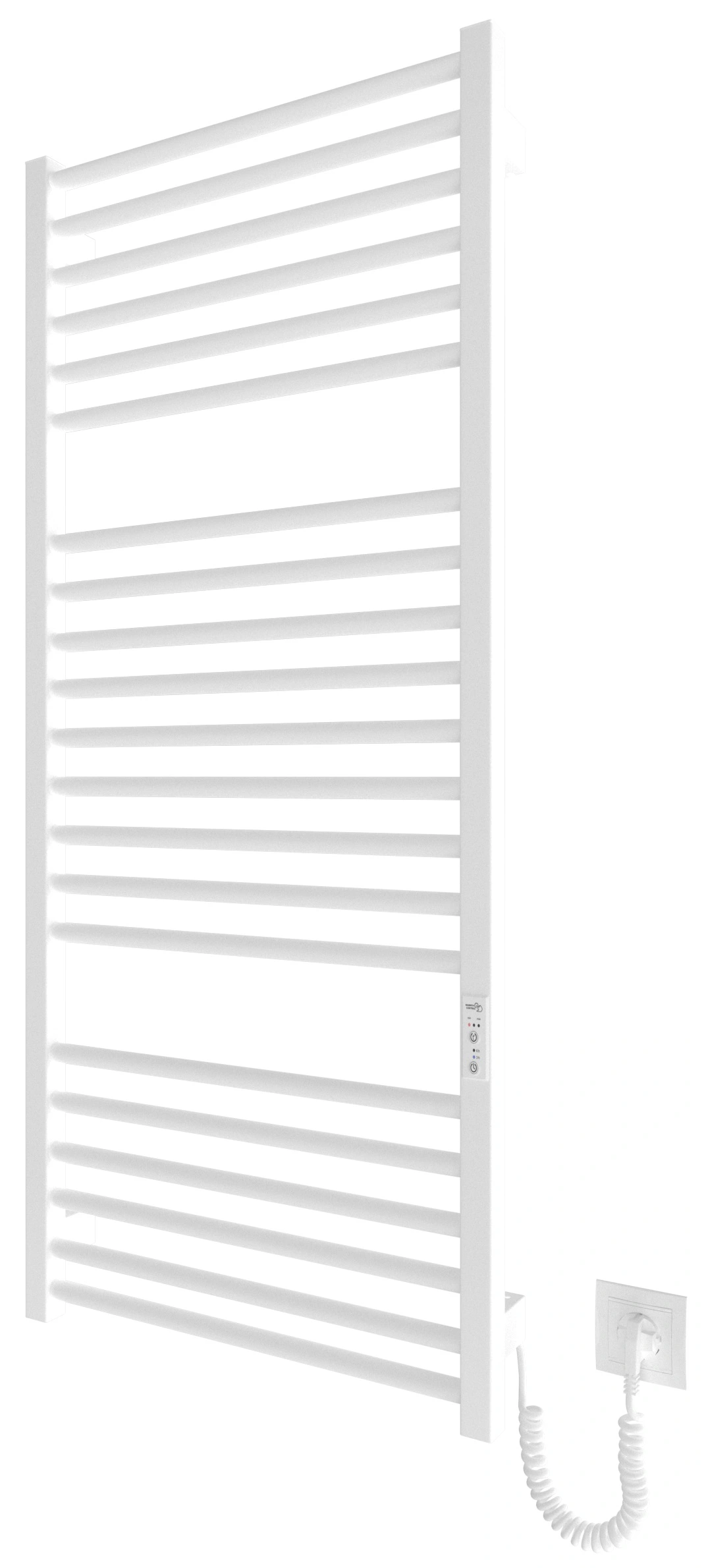 Рушникосушка Hygge Family електрична Derby, 1170х530х80мм, таймер-регулятор, сталь, білий матовий - 2