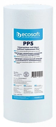 Картридж з спіненого поліпропілену Ecosoft 4.5х10", 5мкм