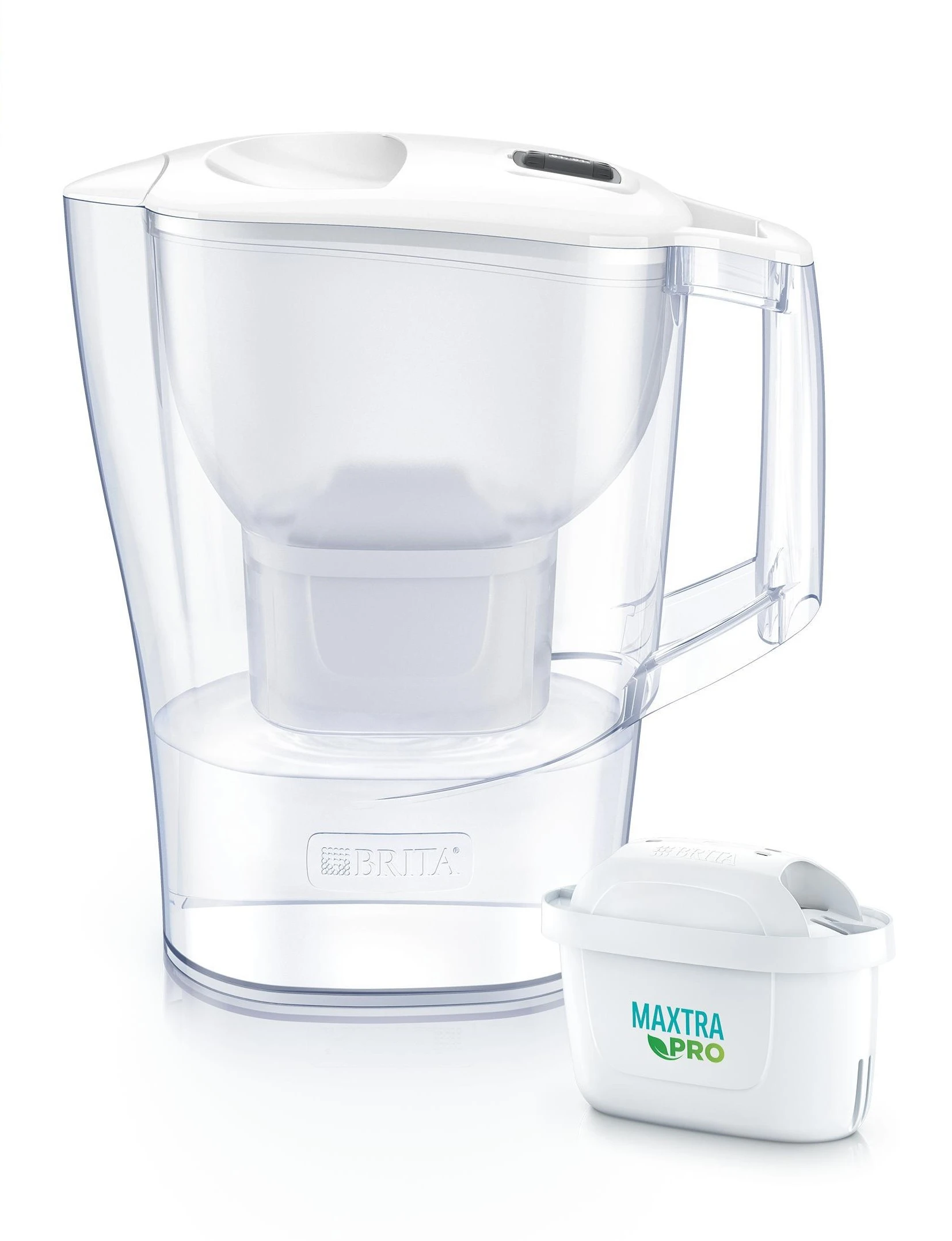 Фільтр-глечик Brita Aluna Memo MXPro 2.4л (1.4л очищеної води) з фільтр-картриджем, білий