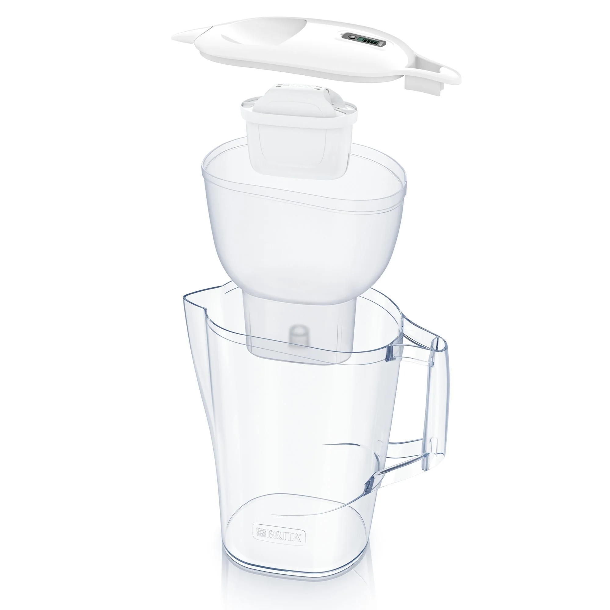Фільтр-глечик Brita Aluna Memo MXPro 2.4л (1.4л очищеної води) з фільтр-картриджем 3шт, білий - 2