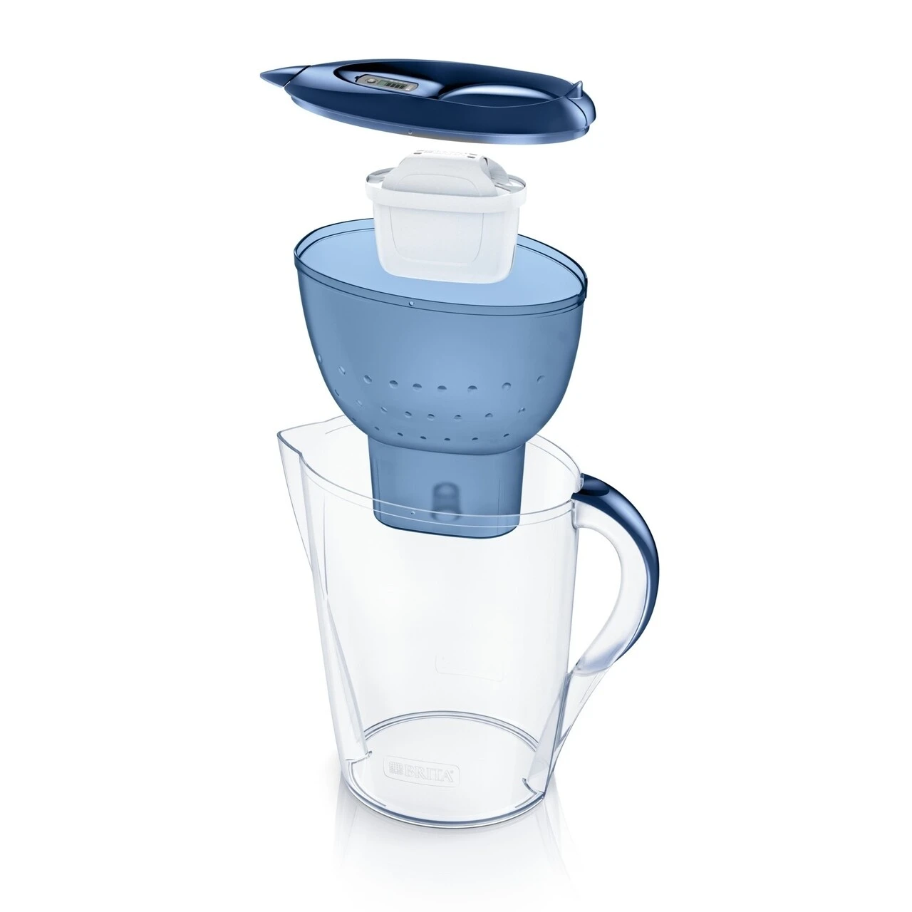 Фільтр-глечик Brita Marella XL Memo MXPro 3.5л (2л очищеної води) з фільтр-картриджем 2шт, синій - 2