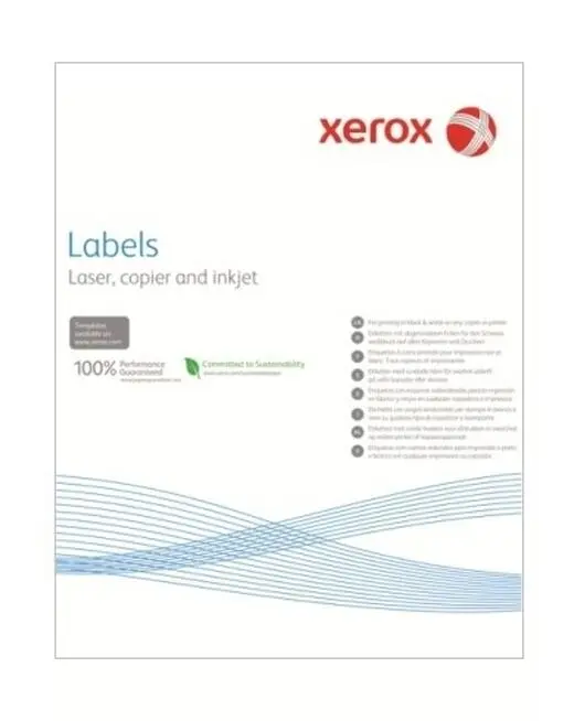 Наклейка Xerox Mono Laser 36UP (прямі кути) 70x24mm 100арк.