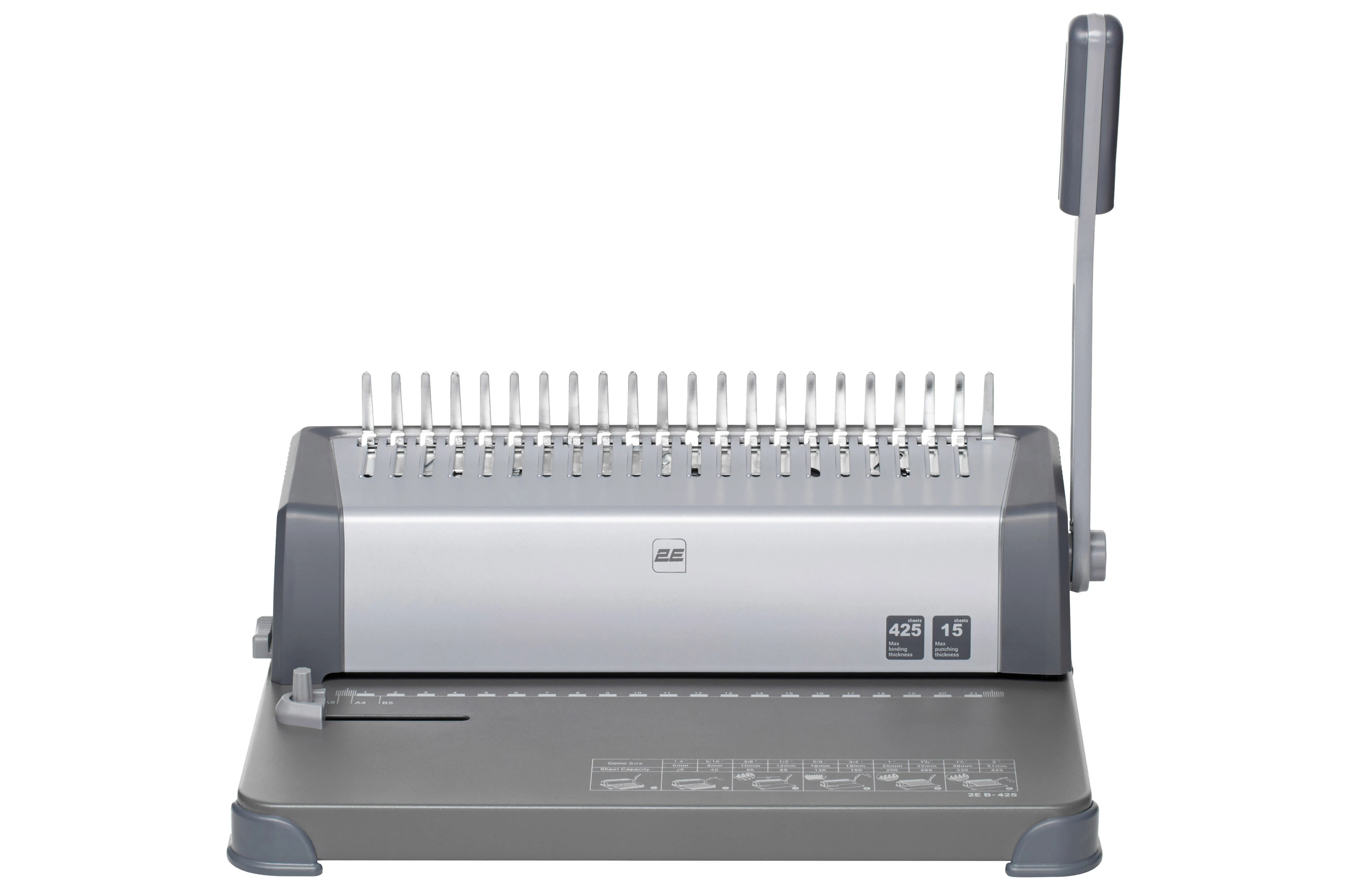 Біндер 2E B-425, перфорація 15стор, палітурка 425стор, 21 ніж - 2