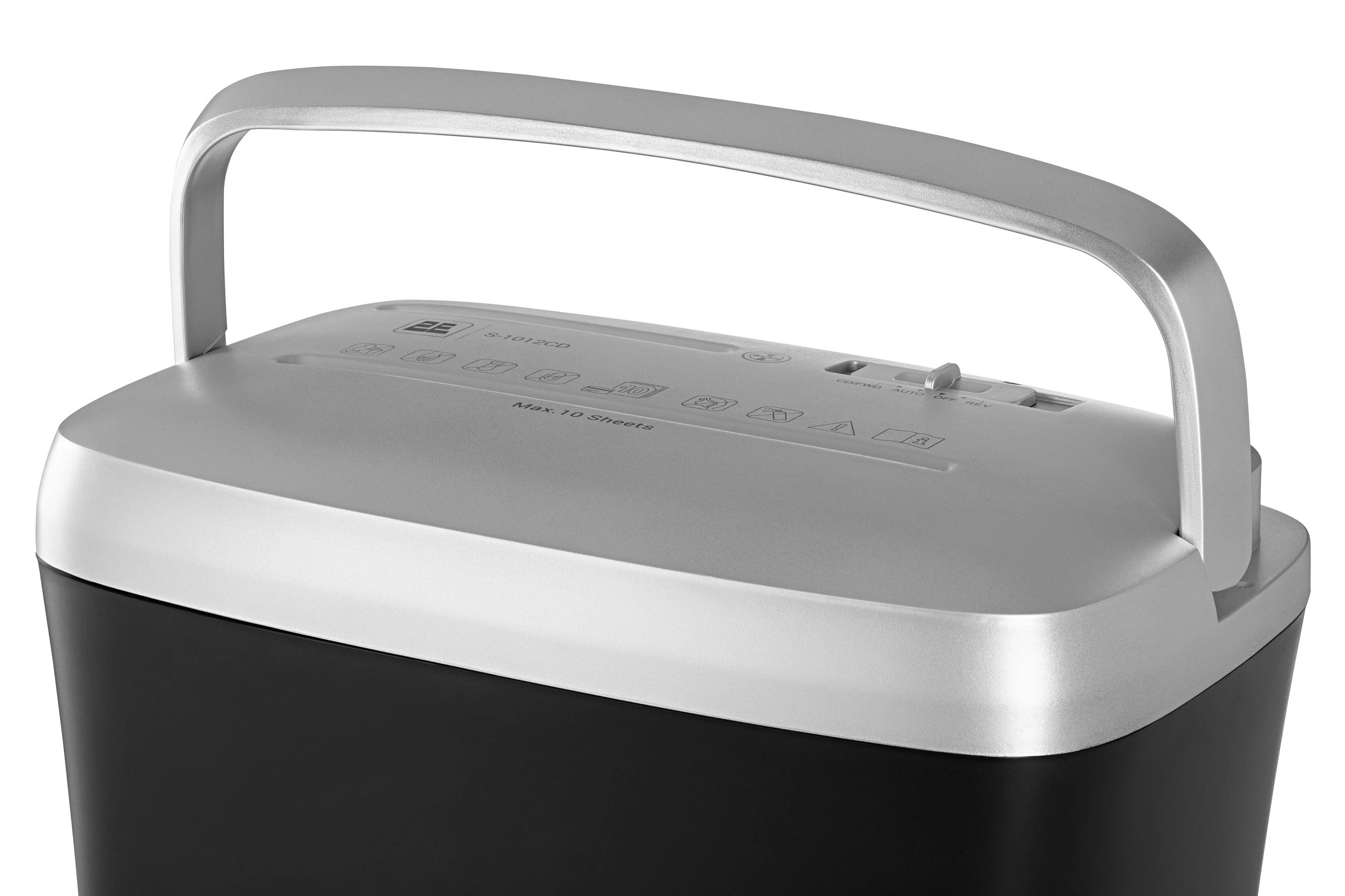 Знищувач документів 2E S-1012CD до 10 аркушів, перехресна різка 4x35 мм, 21л + різка CD - 2