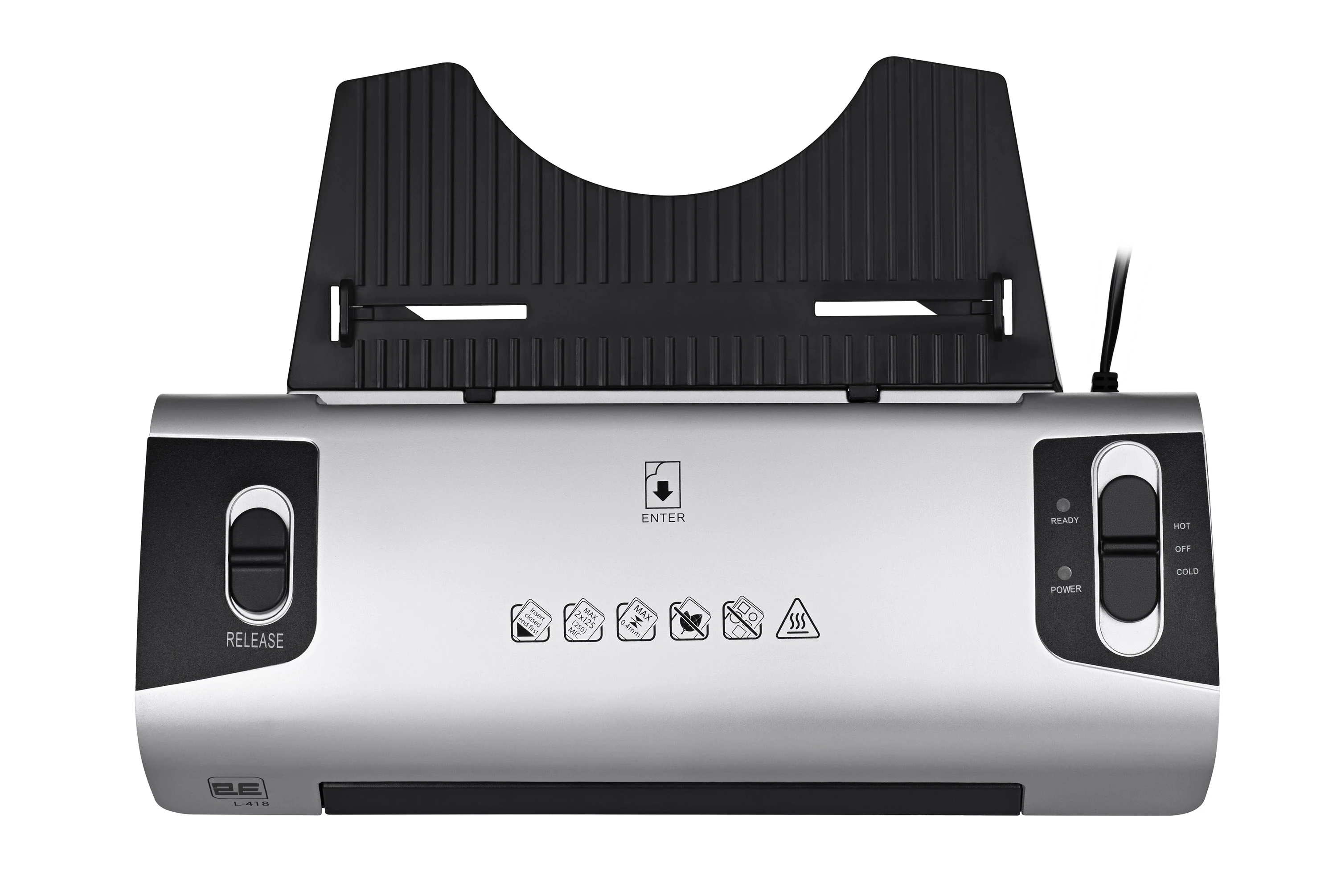 Ламінатор А4 2E L-418, 250мм/хв, 75-125мкм, гаряче та холодне ламінування - 2