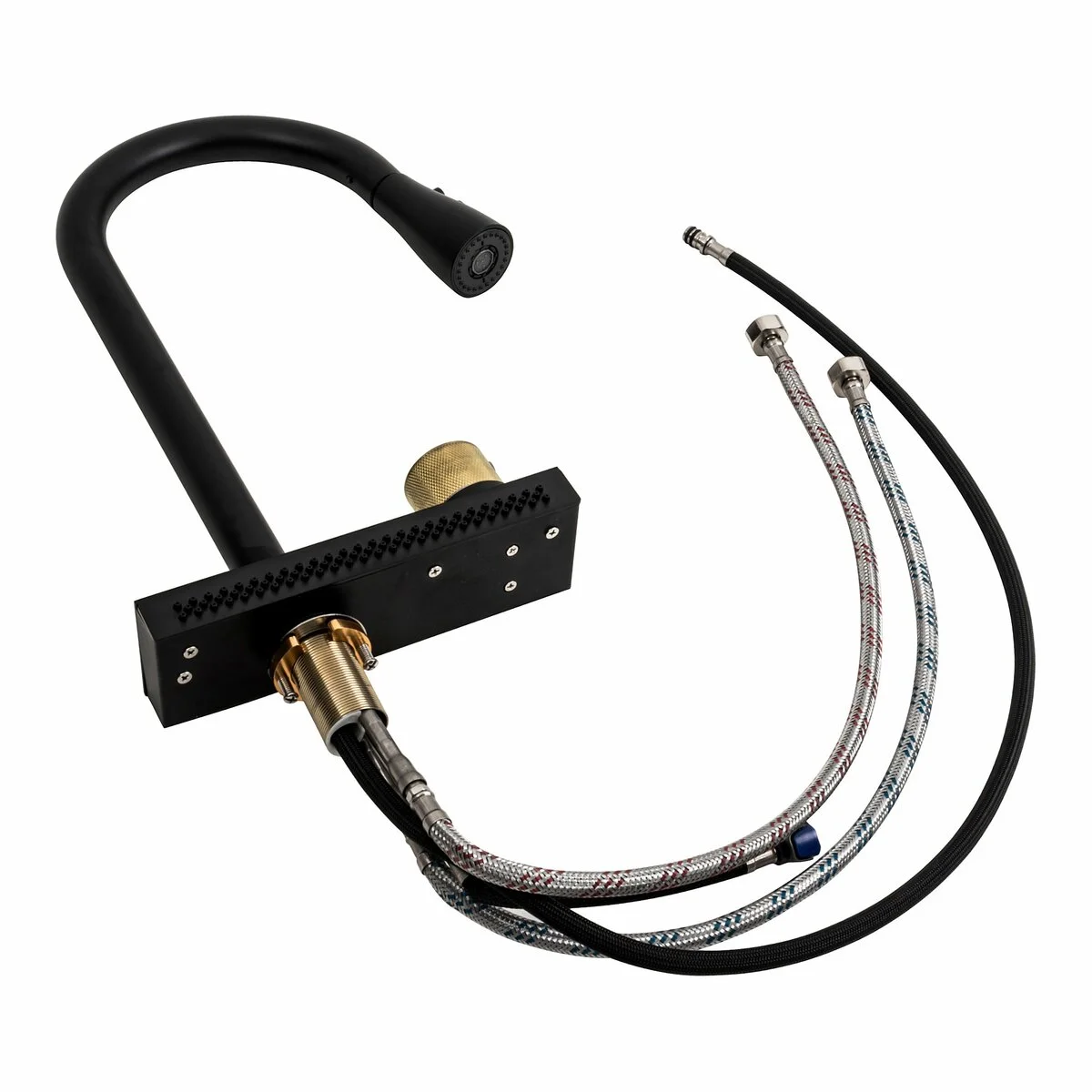 Змішувач під мийку "Водоспад" ZS86 Platinum (black) - 2