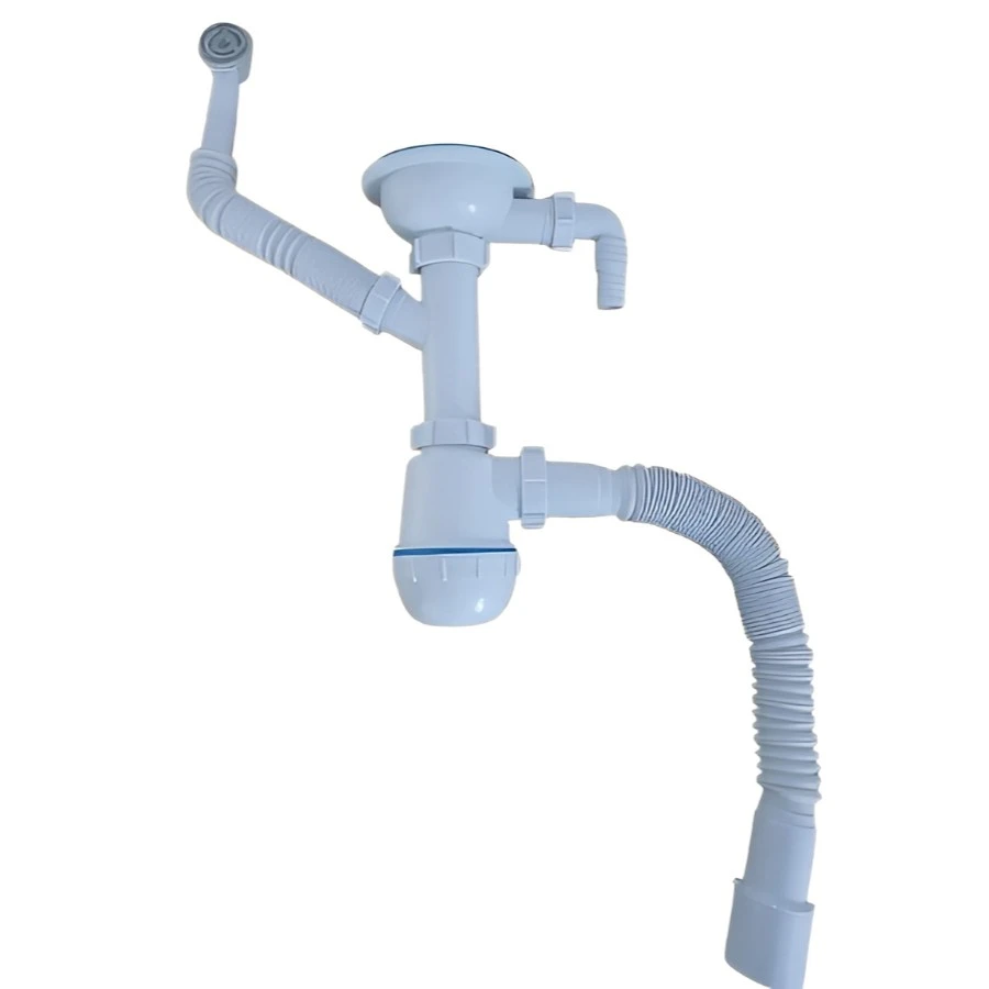 Сифон одинарний для гранітних мийок (білий) TM Valeso (арт, 610)