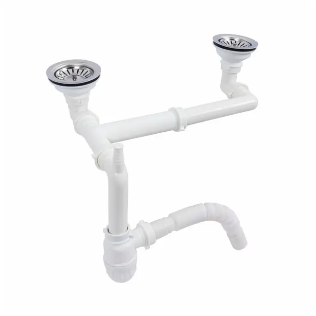 Сифон подвійний для гранітних мийок VALESO (арт, 820) без переливу