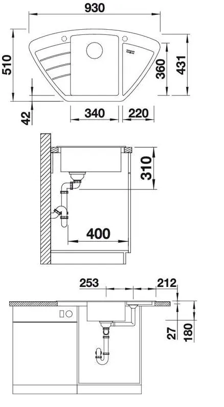 Кухонна мийка Blanco - ZIA 9 E (515074) - 5