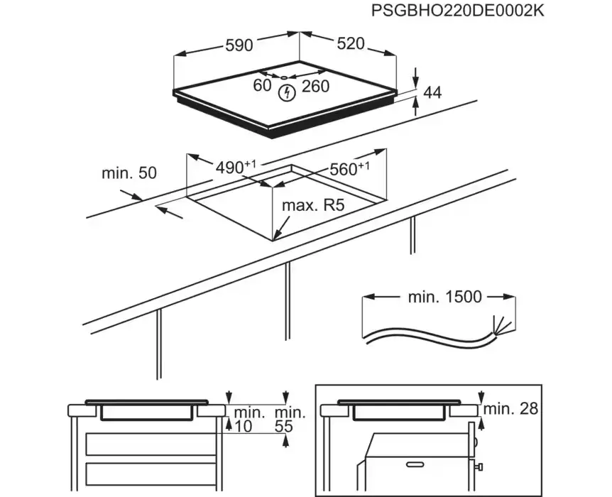 Варильна поверхня Electrolux - EIT60433CT - 10
