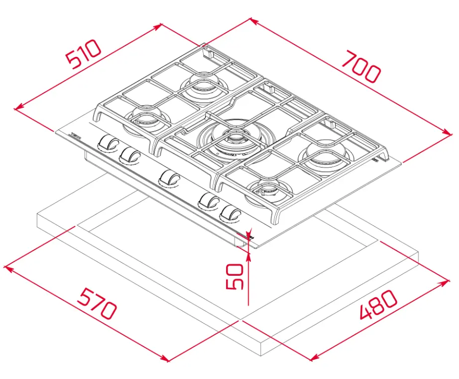 Варильна поверхня Teka - GZC 75330 XBN WH 112570102 - 2