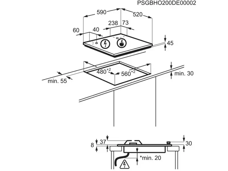 Варильна поверхня Electrolux - KGG 64362 S - 14
