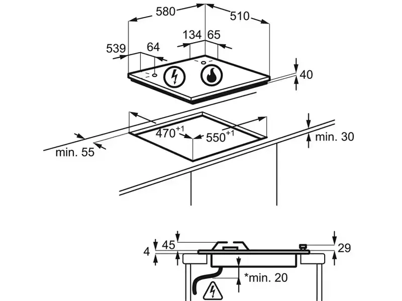 Варильна поверхня Electrolux - EGE 6172 NOK - 8
