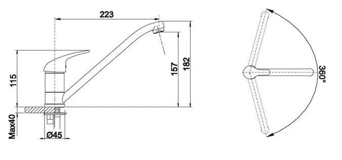 Змішувач кухонний Blanco - DARAS (517721) - 2