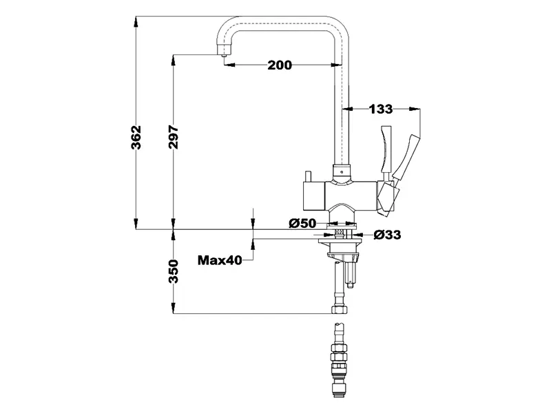 Змішувач кухонний Teka - OS 210 ХРОМ 116090000 - 14