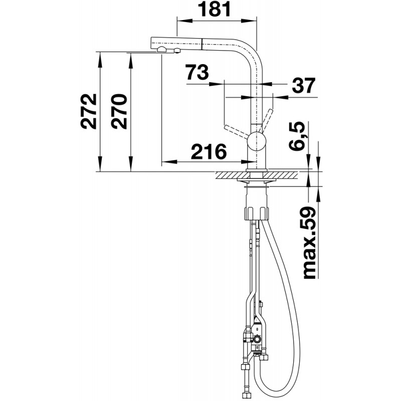 Змішувач кухонний Blanco - FONTAS-S II(526694) - 8