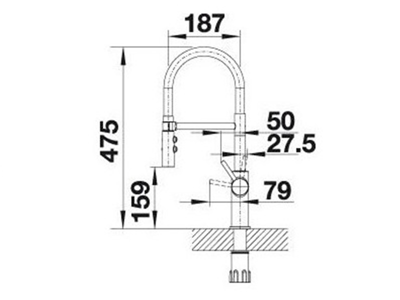 Змішувач кухонний Blanco - CATRIS-S Flexo black matt 525793 - 5